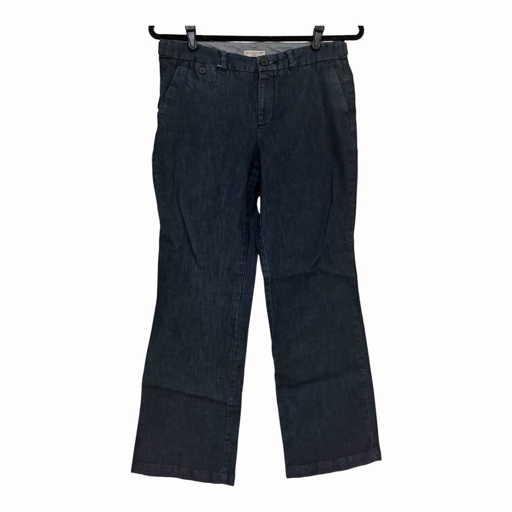 Dockers Dark Wash Blue Womens 8 Petite Cotton Blend Bootcut Stretch Denim Jeans